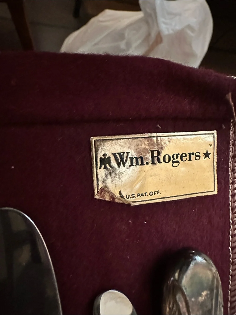 Wm Rogers Silver plated spoons, knives and forks. IS